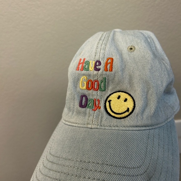 Embroidered Denim Cap - Multicolor - Picture 2 of 2